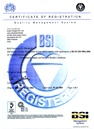 Certification of Registration - Quality Management Systems